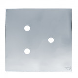 Placa p/ 3 Furos 4x4 - Novara Glass Espelhada